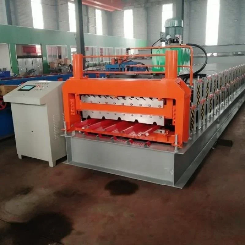 Double deck corrugated and IBR roofing panel  roll forming machine