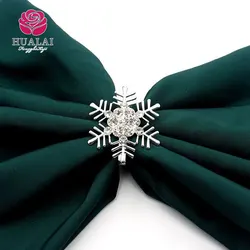 metal silver gold snowflake rhinestone christmas napkin ring for wedding