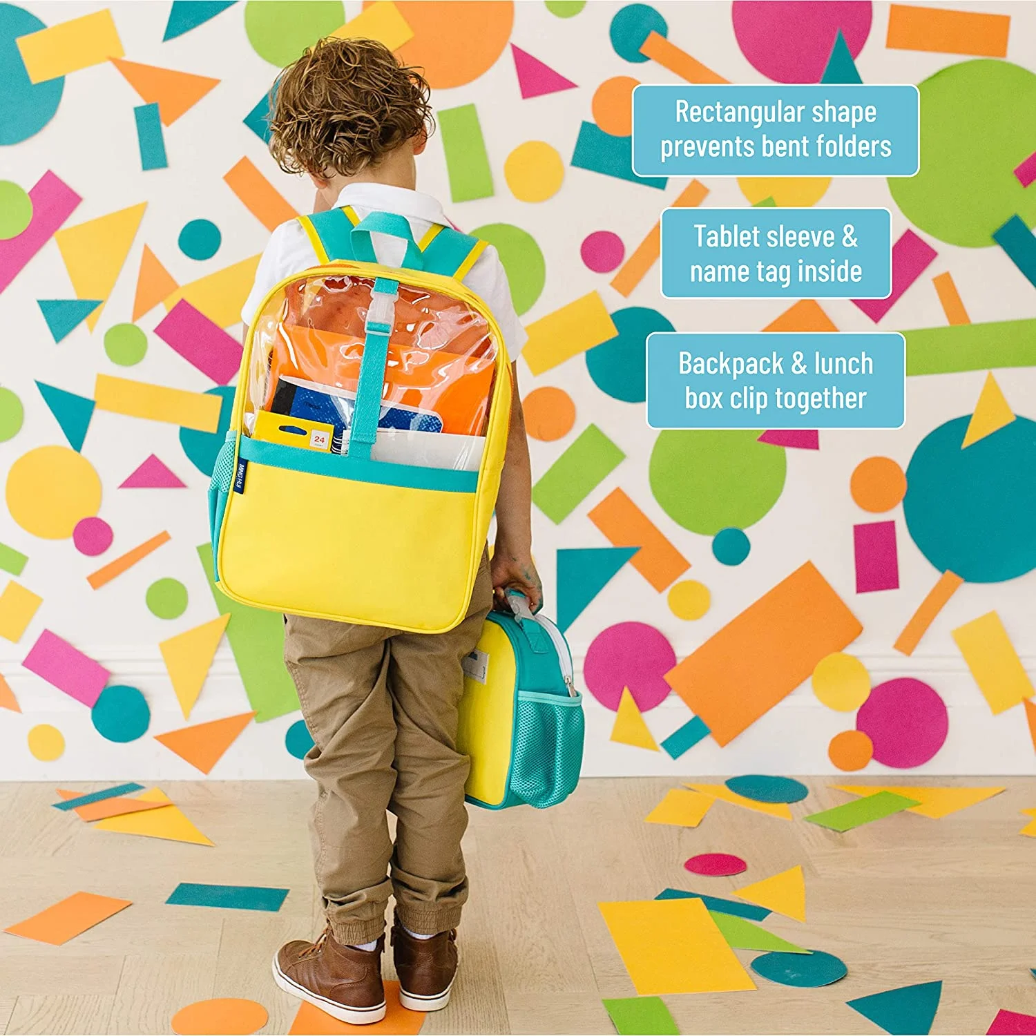 Детский прозрачный рюкзак из полиэстера с логотипом на заказ