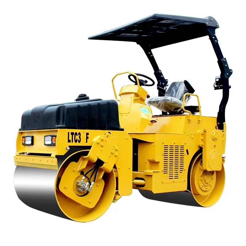 1 ton 2 ton 3 ton double drum diesel hydraulic vibrating tandem compactor road roller