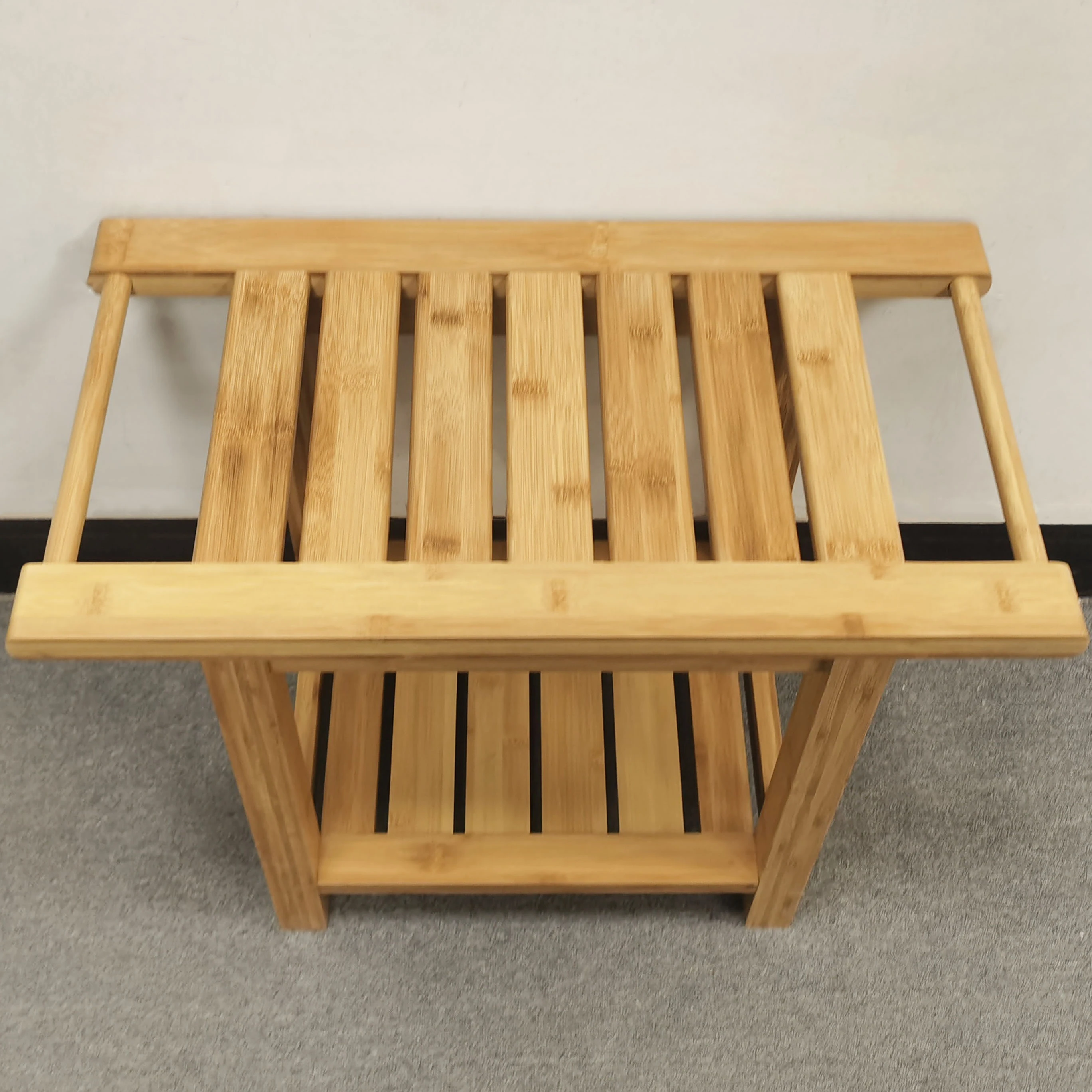 Заводская поставка, Бамбуковая душевая скамейка и бамбуковый душевой коврик, стойка-органайзер для спа-ванны