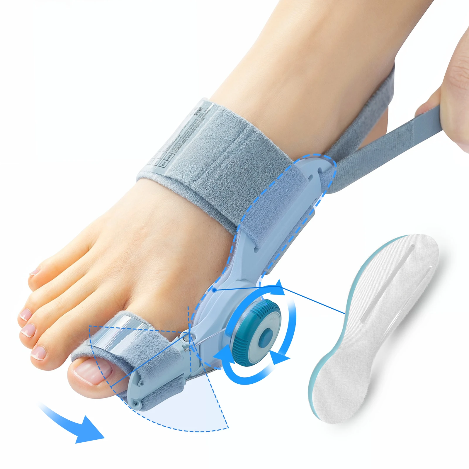 Medical Rehabilitation Physiotherapy Foot Bunion Corrector Equip Invention Adjustable Flexible Equipment Toe Separators