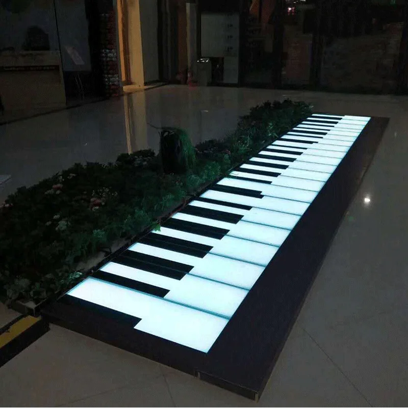 Waterproof RGB Floor Tile Lights Piano Led Light Floor Tile  Outdoor Led Dance Floor Lights In The Garden
