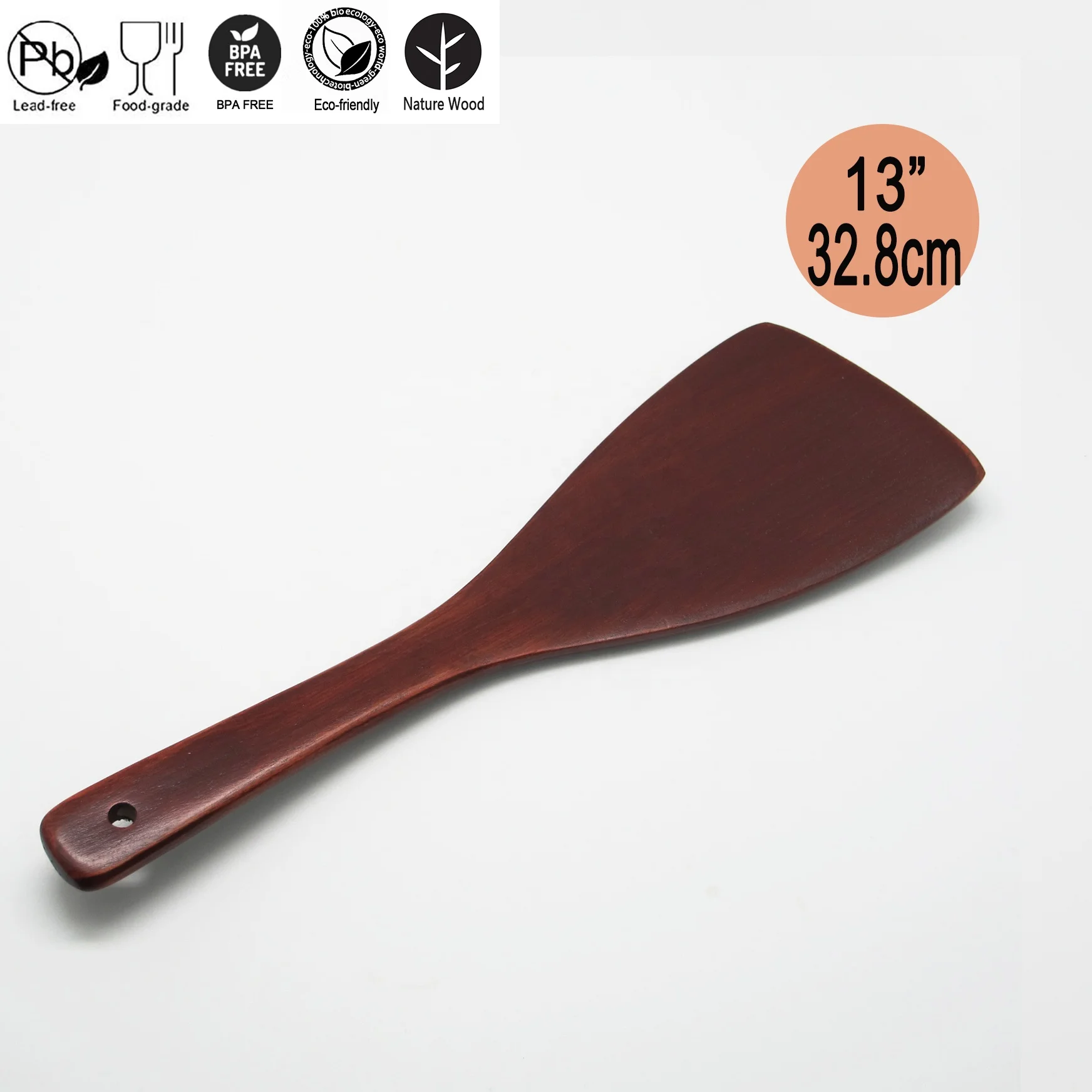 Customized Spatula For Cooking Natural Lacquer Flat Kitchen Spatula Wood