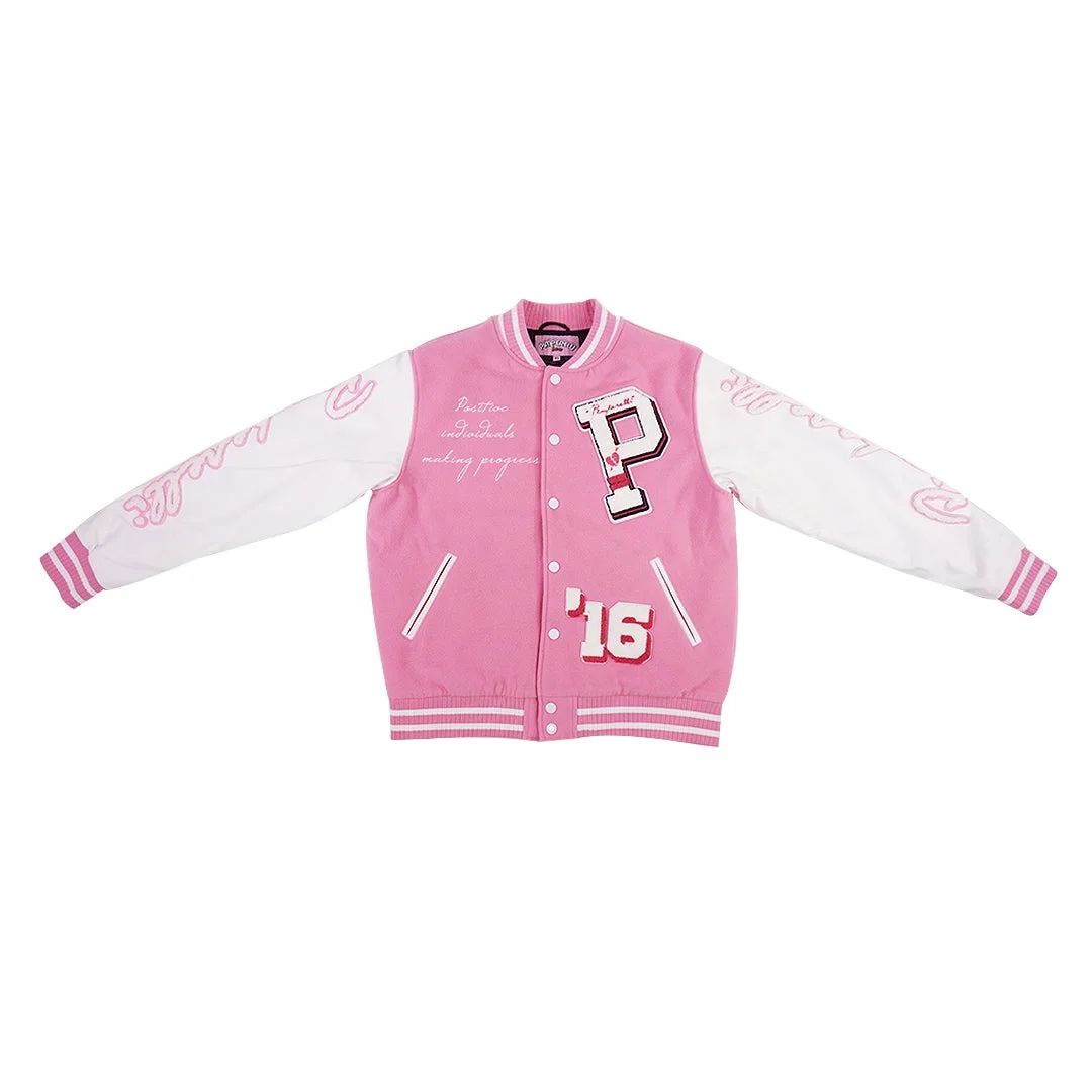 2022 Wholesale Custom Toddler Boy Girl Letterman Patched Winter Var Sity Jackets Unisex Kids Jacket