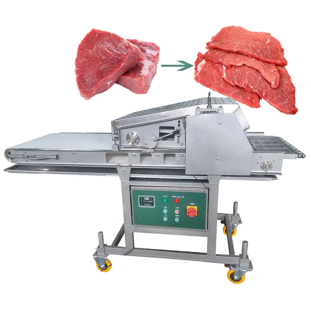 Industrial Automatic Meat Steak Press Raw Chicken Cutlet Burger Sirloin Duck Breast Beef Steak Flattening Machine
