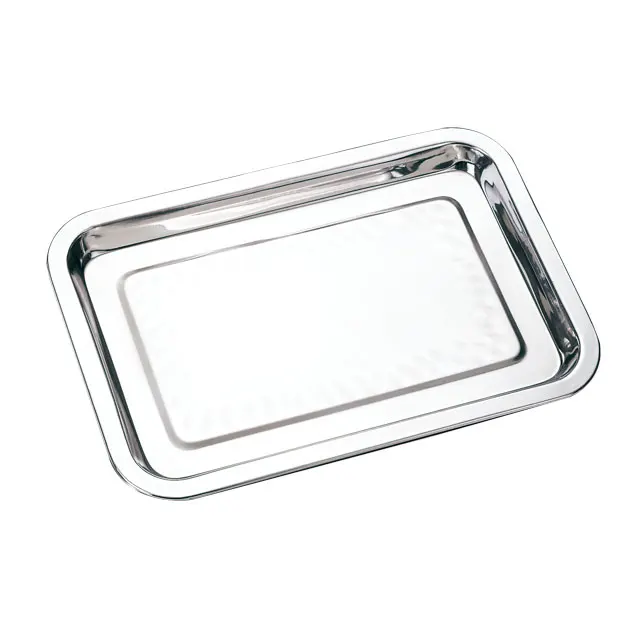 Factory Wholesale All Size Stainless Steel Baking Tray 2 cm Deep Rectangular Tray Serving Tray