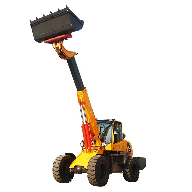 China 3 ton Heavy Telehandler 4WD Telescopic Loader mini 4 Wheel Steering Telescopic Forklift