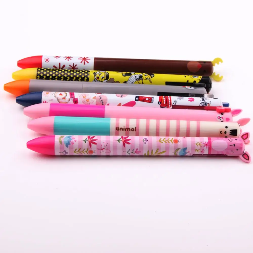 
Promotional two in one pen customized logo 2 in 1 pen two color pen 
