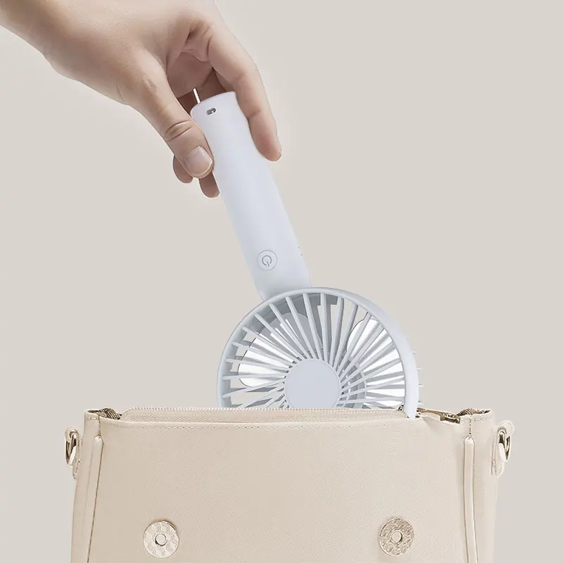 2023 Desktop Fan Air Cooler Electric USB Rechargeable Small Personal Handheld Mini Portable Fan with Cell Phone Holder