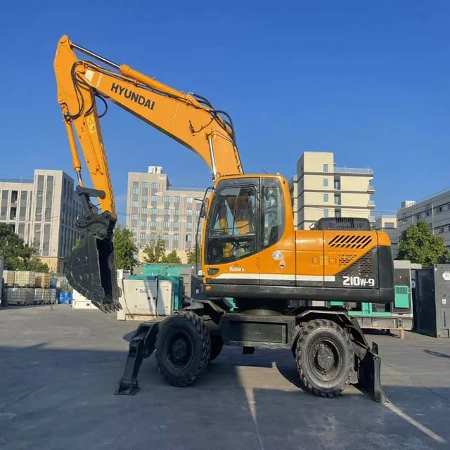 В отличном состоянии используется Hyundai R210W оригинальный окрашенный R210w-9s 210W-9 210 W-9S W R210 колесный экскаватор для продажи