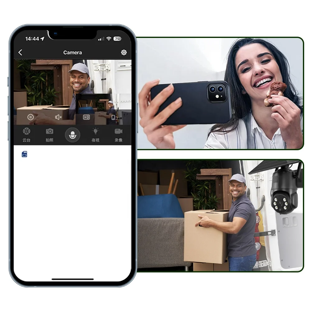 Умная Солнечная камера BOYI полноцветная ночного видения солнечная IP65 водонепроницаемая 4g ptz