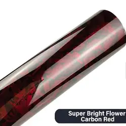 Vinyl bubble-free self-mucous car body Car Wrap Roll Black Custom vinyl carbon 6D 7D forged Red gloss Carbon Fiber 1.52*18M
