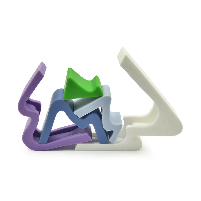  Custom Color baby development toys Mountain silicone stack toy stacking rings wholesale