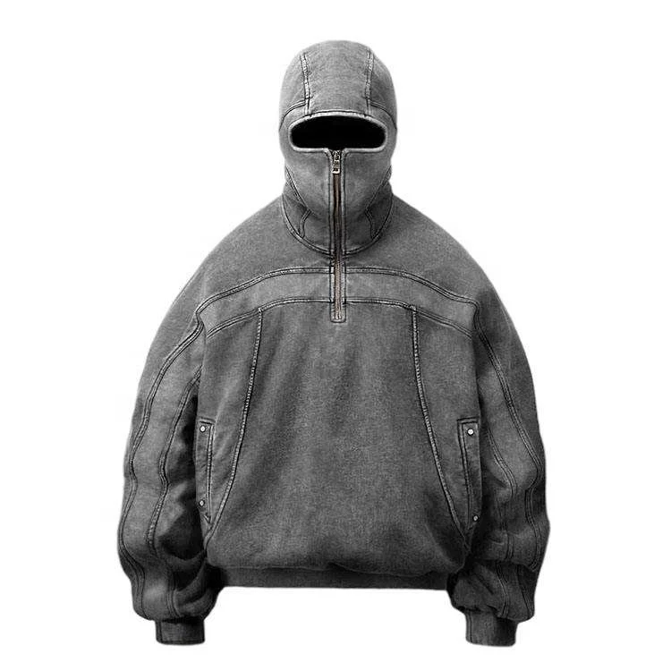 Chinese manufacturers drop shoulder hoodie heavyweight hoodie oversize vintage acid wash hoodie