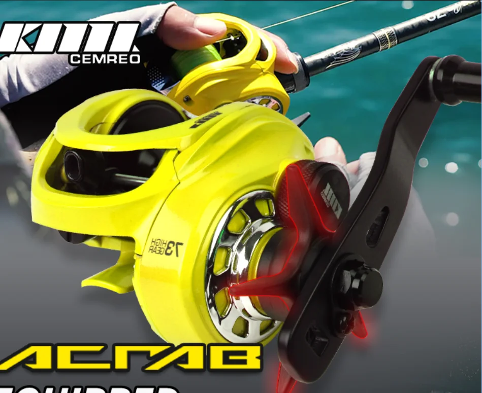 Рыболовная катушка Alpha Baitcasting 10 кг рыболовная для соленой воды 7 3: 1 Рыболовные катушки