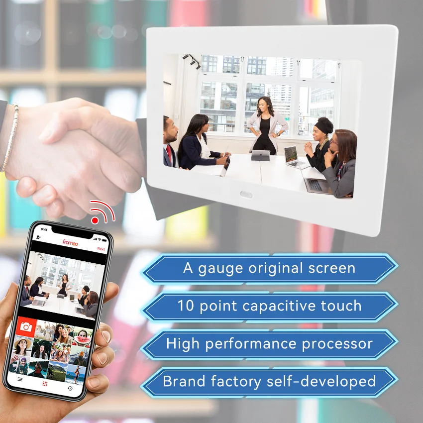 voice recording square acrylic wifi digital picture photo frame 7 10 15 30 32  inch mini digital photo frames with wifi