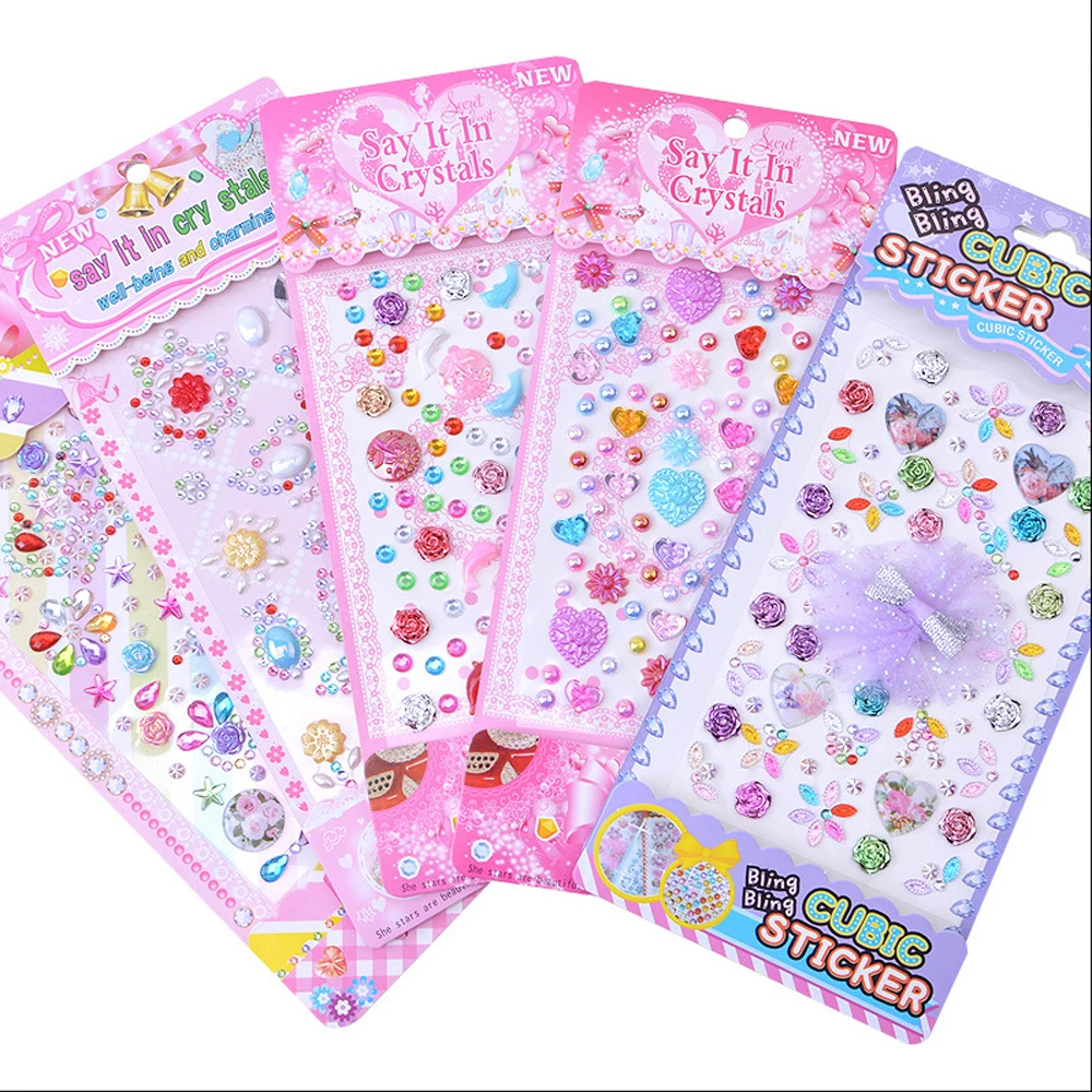 LZY882   Jewels Stickers Gem Stickers Rhinestone Crafts Sticker for Decoration