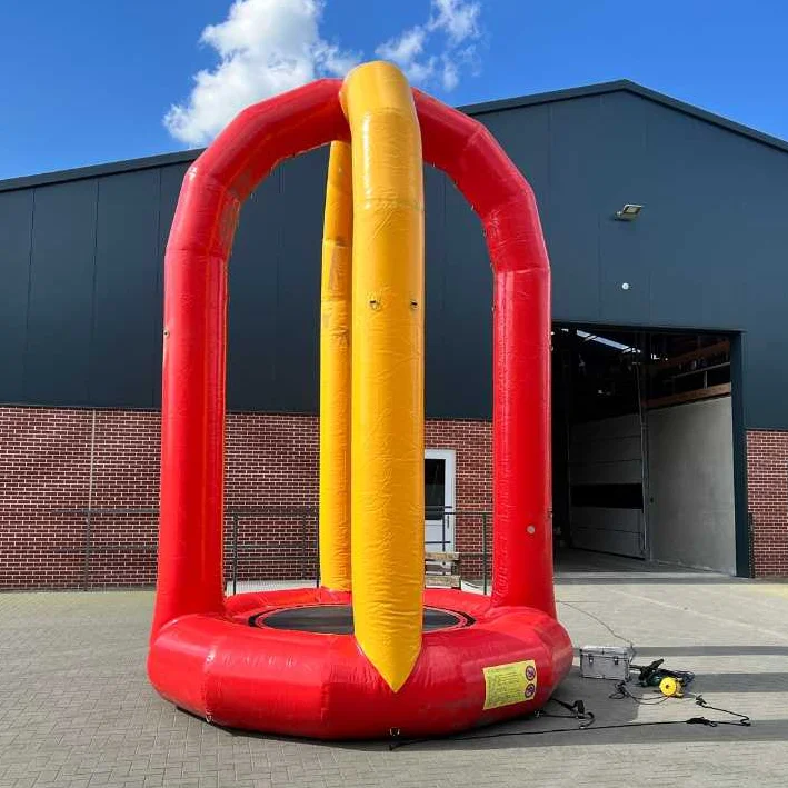 Hot sale blow up kids bungee jumping games inflatable bungee trampoline for events