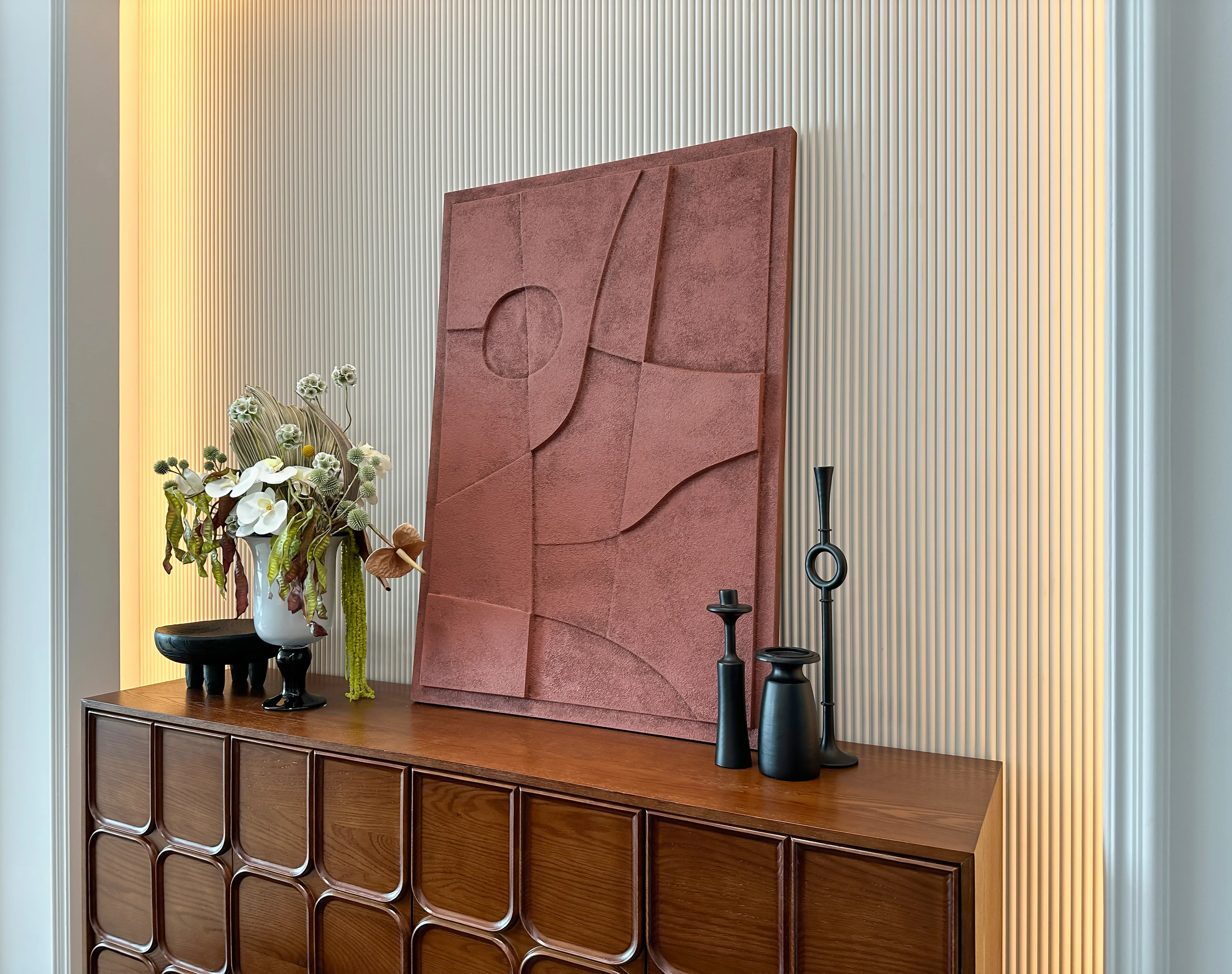 TV wall TV cabinet customized size storage cabinet Retro French style TV cabinet furniture high-end