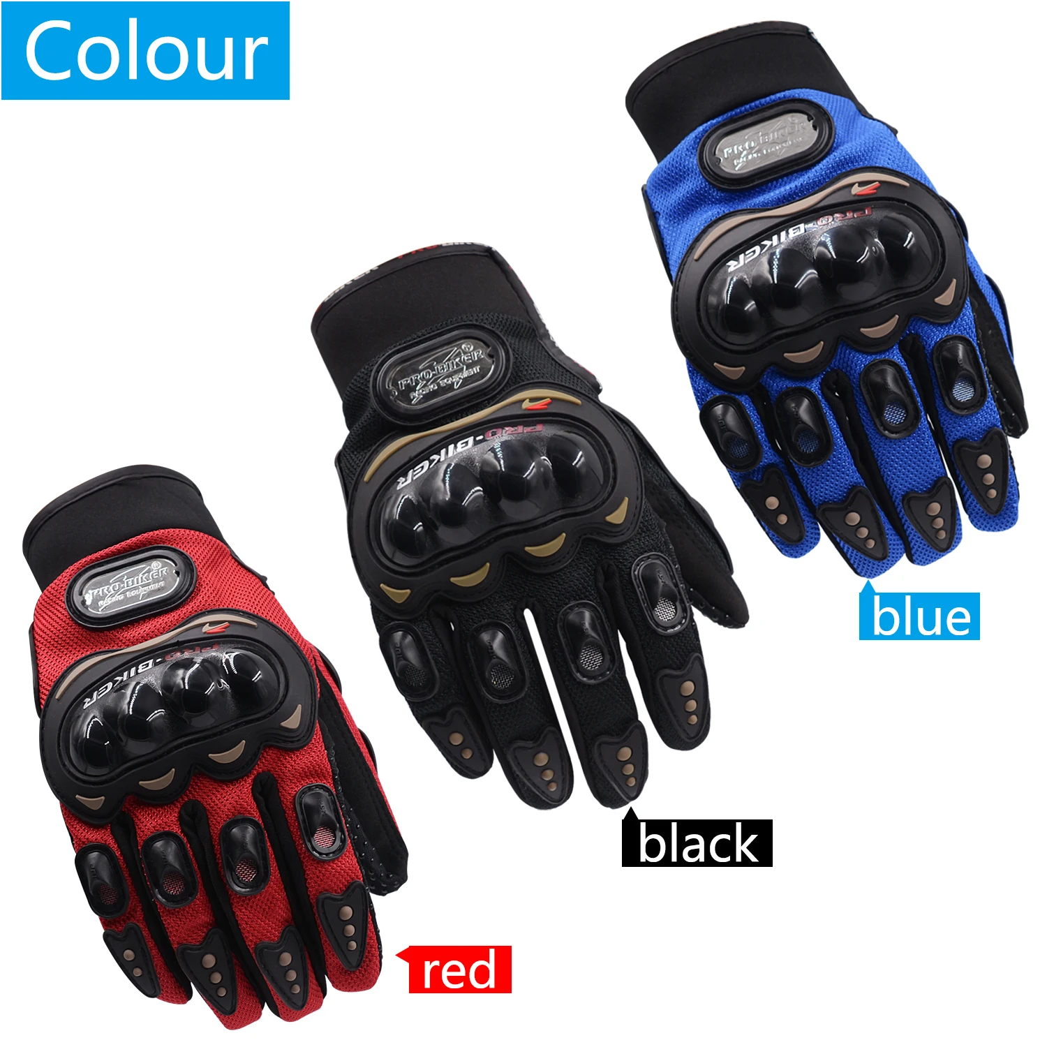 
Non-slip Breathable Touch Screen Black/Red/Blue Racing Motorcycle Gloves guantes para moto 