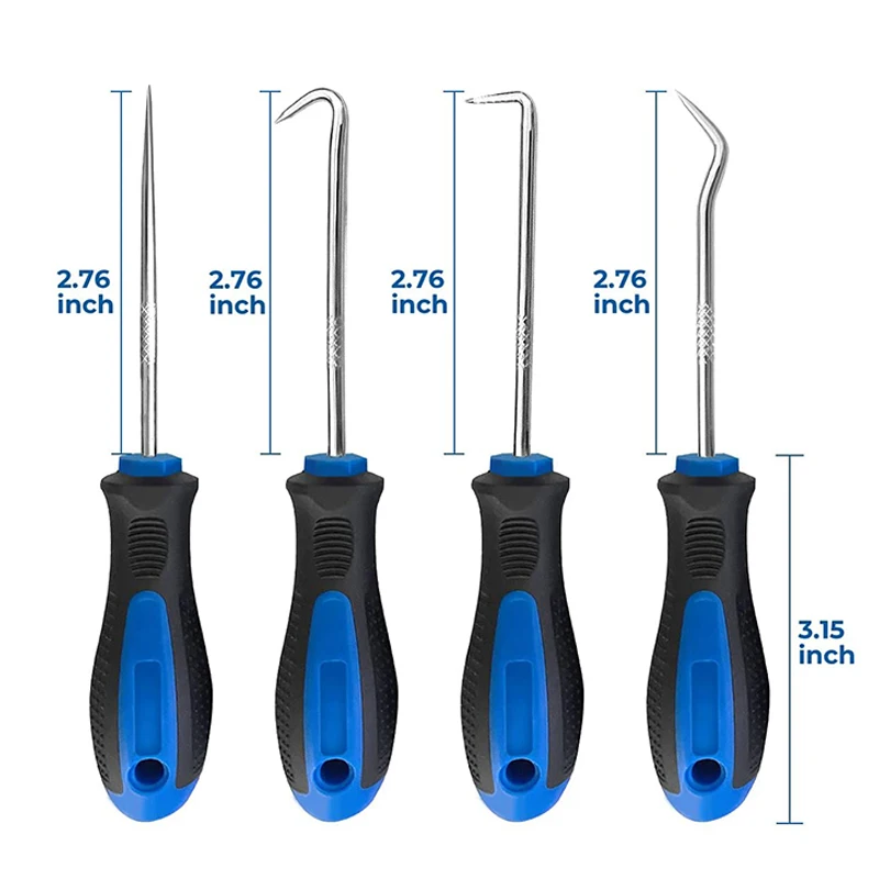 4PCS Hook and Pick Set O-Ring Seal Remover Craft Hobby Tool Oil Seal Screwdriver