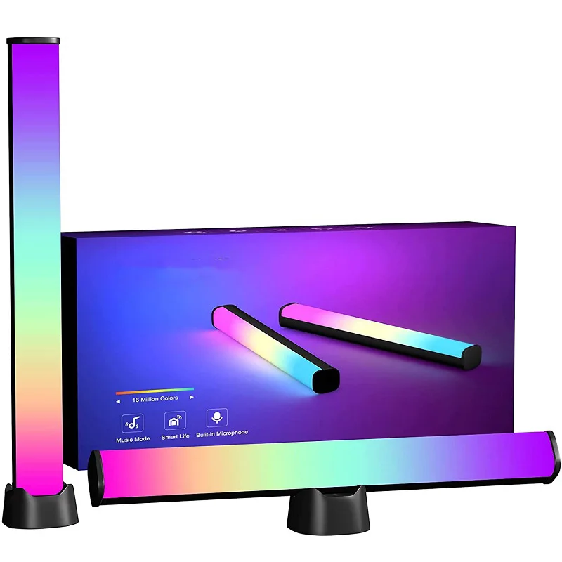 Wifi Tuya Smart LED Light Bars Wireless Ambient Backlight Music Sync Kit Working with Alexa Google Assistant 12 Modes Light