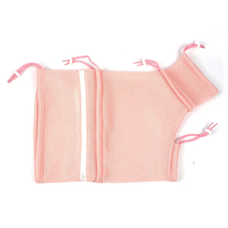 
Custom pet nail trimming bags cat washing shower mesh bag 