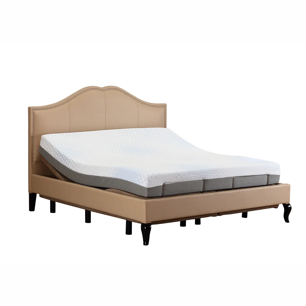 German okin motor wireless remote zero gravity split king adjustable bed and mattress combo