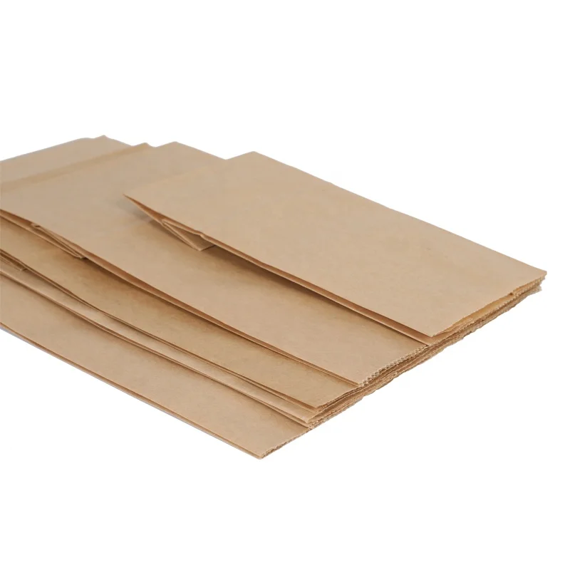 no handle food grade  white and brown kraft paper bag for food takeaway