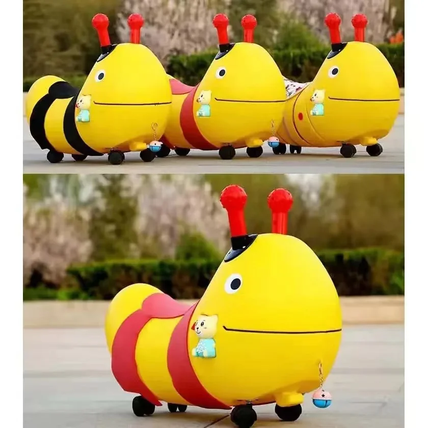 modern design buy China safety plastic cute cartoon baby children swing balance car four universal wheels for 1-6 years old kids