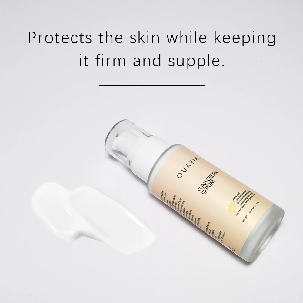 BLIW Private Label UV Protection Beauty SPF 50 Moisturizing Hydrating Broad Spectrum Acne Sensitive Face Sunscreen Serum