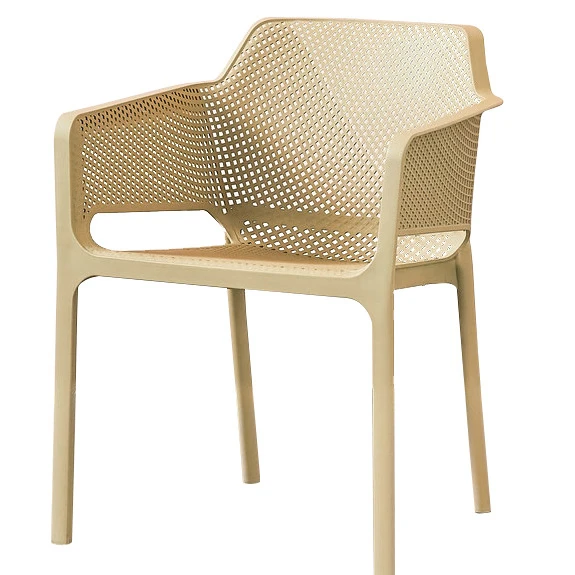 
Modern Courtyard Furniture Eco-freindly Stackable Outdoor Chair with Cushion 