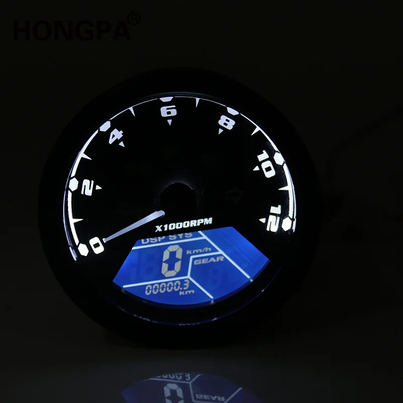 PowwerMotor New motorcycle instrument baboon LCD mechanical odometer digital