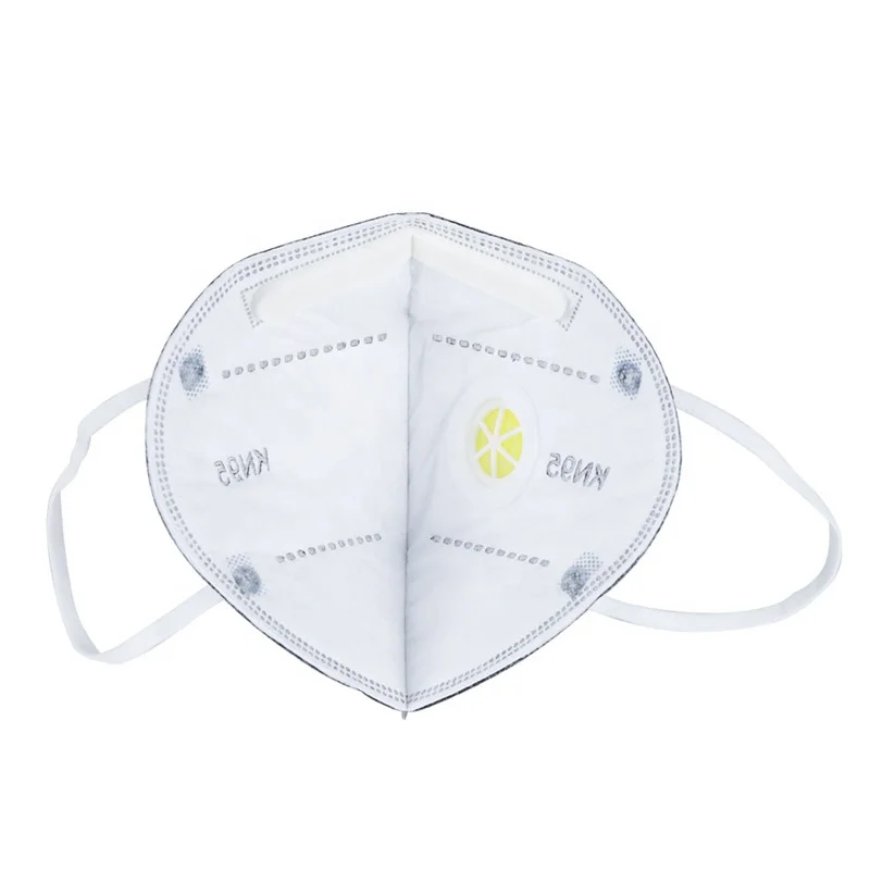 Gray KN95 Face Mask Respirator Breathing Valve Filtering Respirator Face Shields Head Loop Respirator