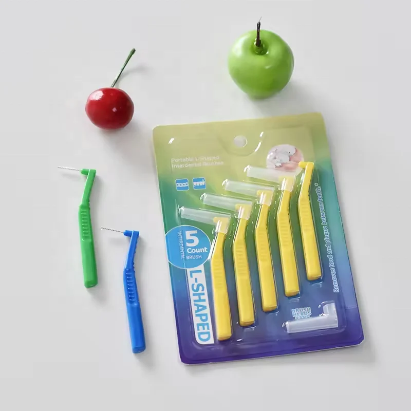 Angled Dental Brush for Teeth Cleaning Interdental Brush Toothpick Pack of 5/6/8pcs With Different SIzes