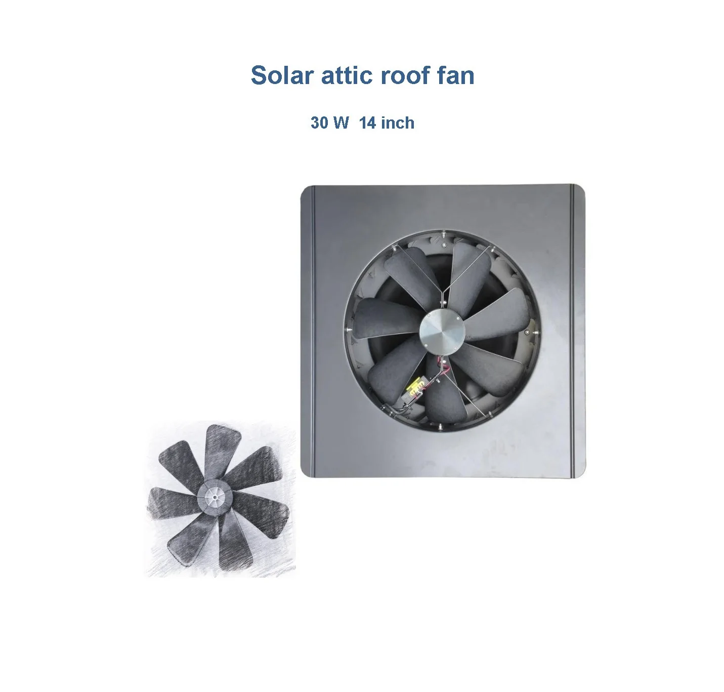 Вентиляционные комплекты SUNNY power Green продукты 30 ватт поликристаллического или монокристаллического кремния выхлопа воздуха чердачный вентилятор