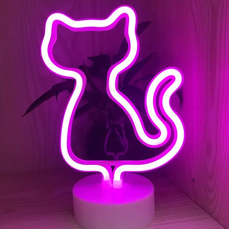 Оптовая продажа Рождественский модельный декор магазин день рождения USB и аккумулятор светодиодный неоновый свет с базами