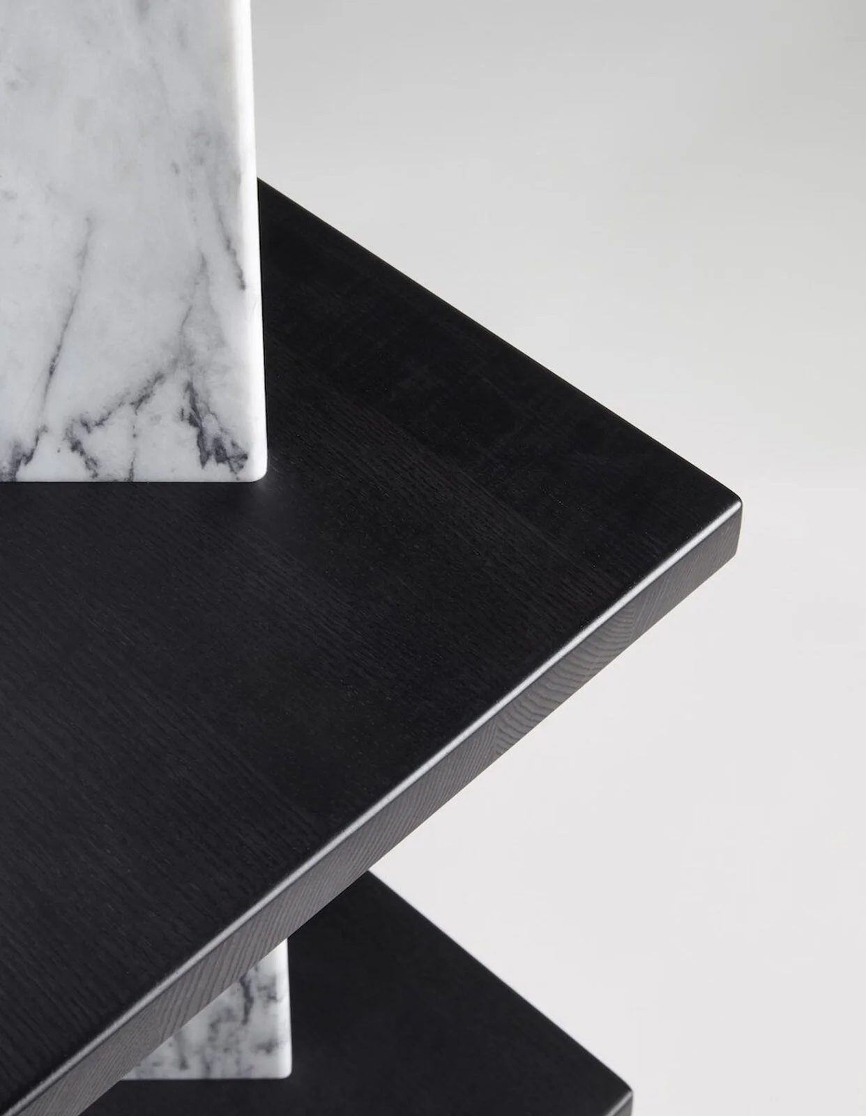 Modern Marble Bookcase Black Ash Wood Display Shelf Living Room Office High Bookstore Lobby Practical Floor Standing Showcase