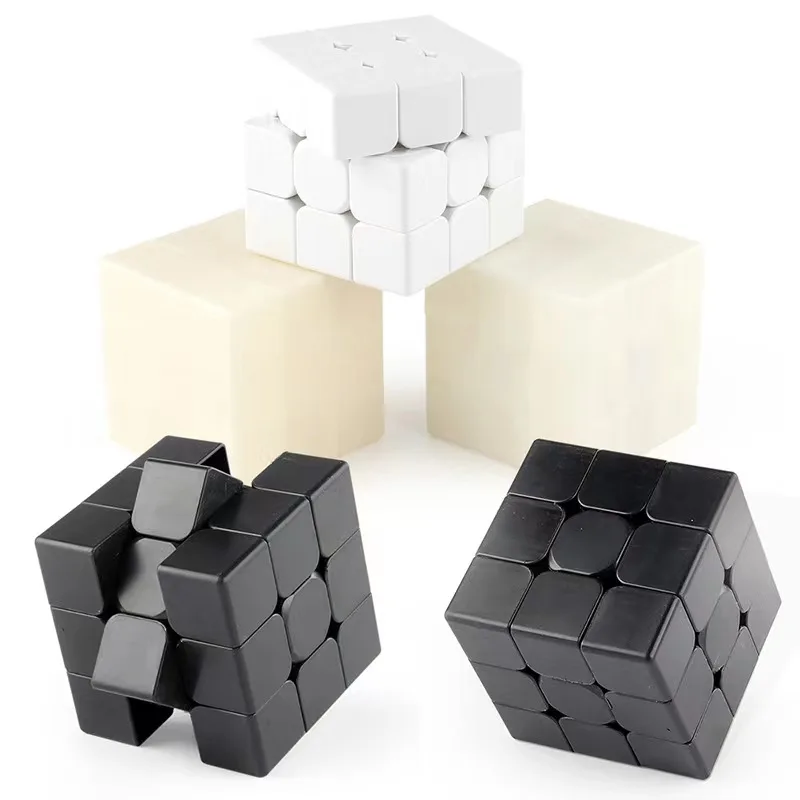 Custom 3 x 3 x 3 children blank Speed smooth Square Cube Puzzle White Embryo Educational Magic Cube Toys
