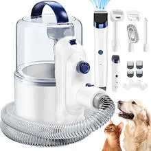Best seller  Wholesale 5 in 1 Pet Vacuum Cleaner Electric Clipper Dogs Cats Hair Trimmer Big Capacity Grooming Cleaner Kit