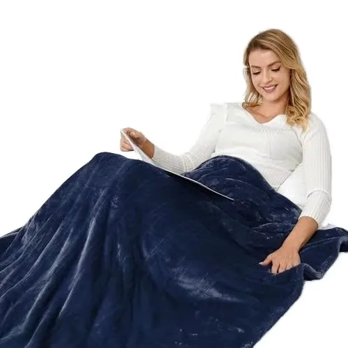 MINKY winter Machine Washable plush Heating Soft Double Heated Mattress Pad Coral Fleece Bed Warmer heated Electric Blanket