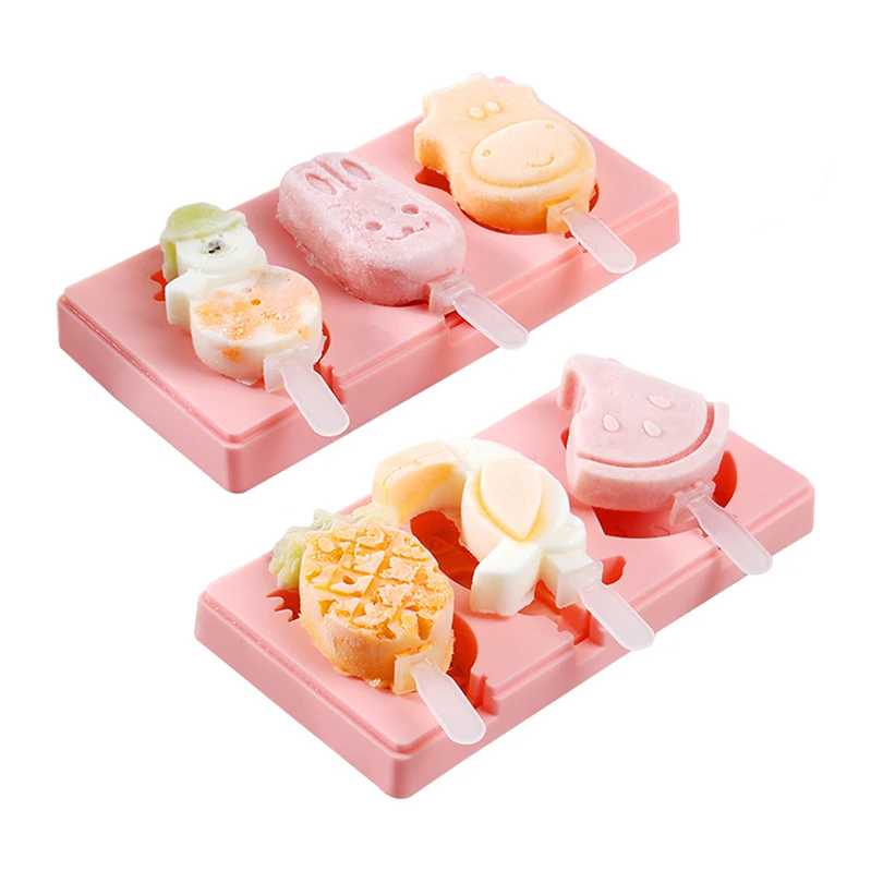 Popsicle Mold Self-Made Oval Silicone Ice Cream Cake Mold for Children to DIY Ice Cream/
