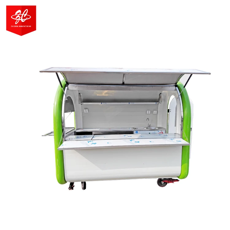 Customize Multi-function Barbecue Hot Dog Pizza Mini Donut Food Cart Churros Portable Food Trailer Dining Car For Sale