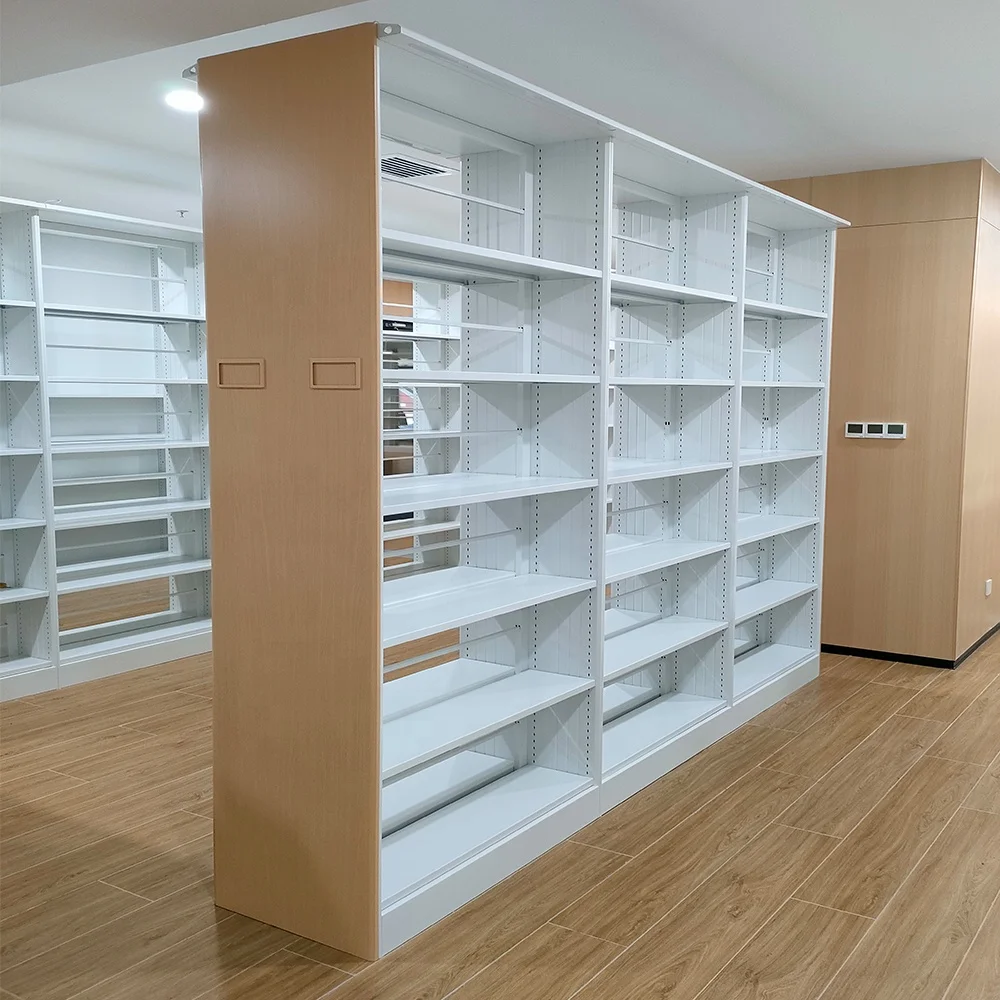 Оптовая продажа плоская упаковка стальные книжные полки шкафы двухсторонние стеллажи школьная мебель б/у библиотека