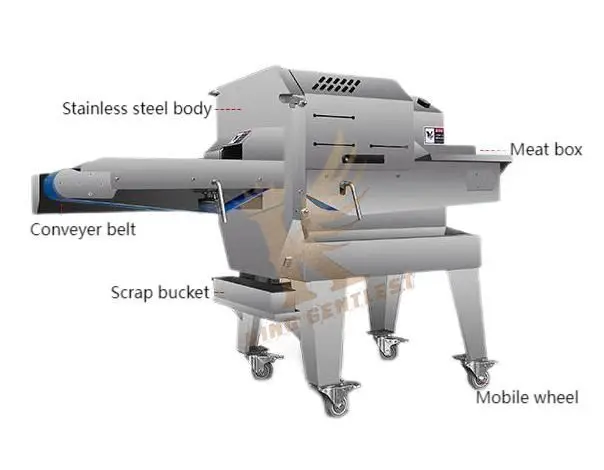 Automatic frozen meat slicer Mutton beef roll bacon slicer Cutting machine