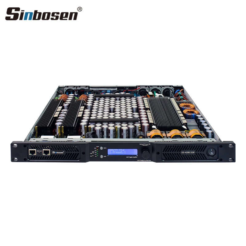 D2-4200 dsp Профессиональный сабвуфер 2ch 4200 Вт усилитель мощности модуль с