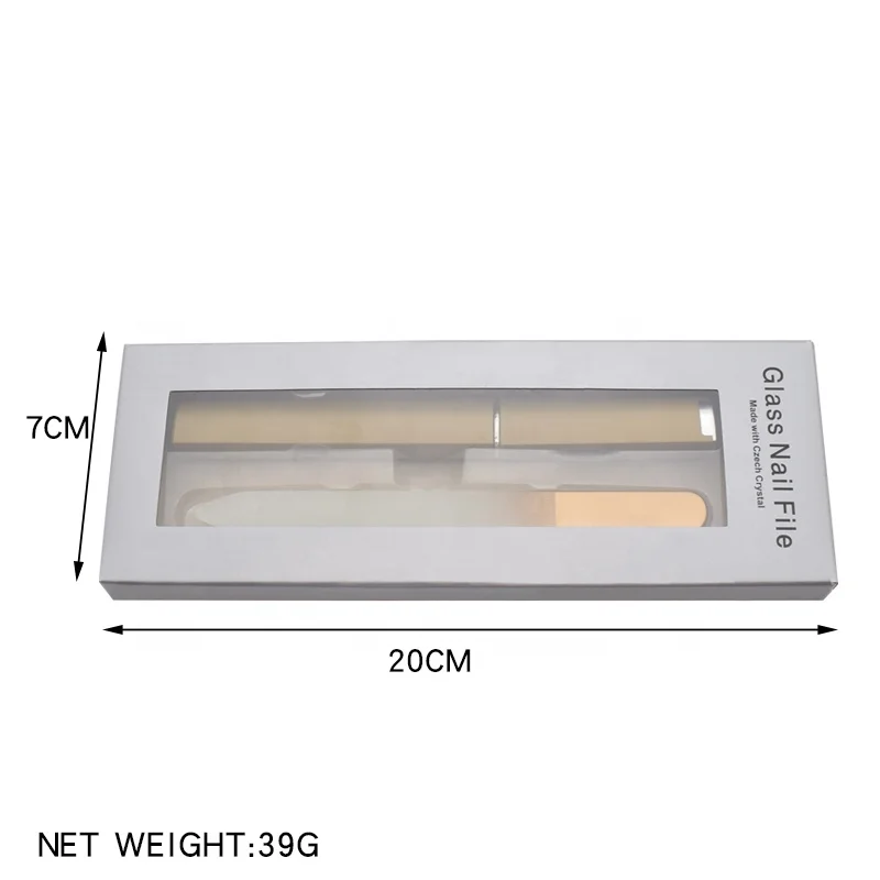Low MOQ crystal nail file with gift box