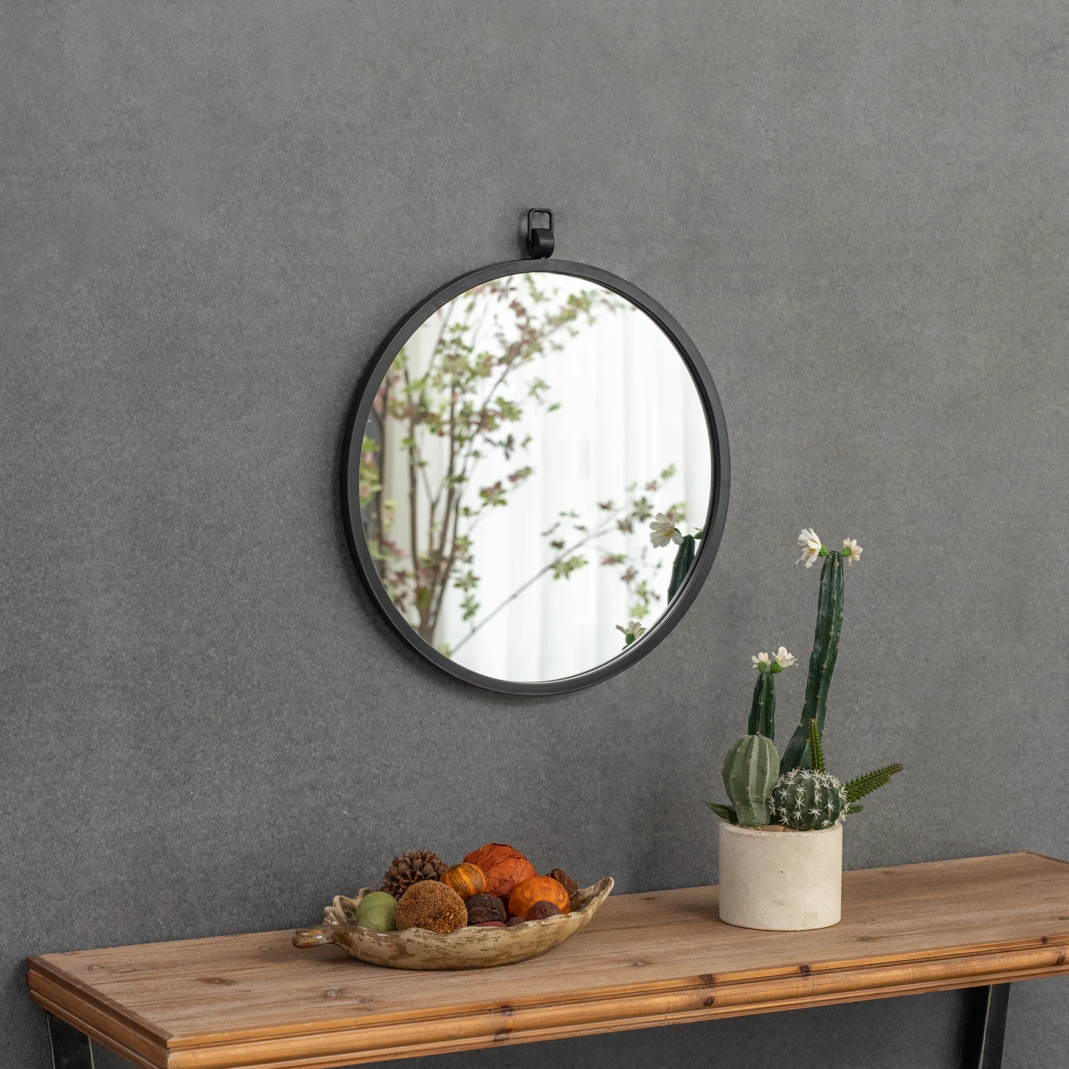 YUNFEI Wholesale China Vintage Minimalist Black Unique Mirror Home Decor For European Antique Industrial Art Piece Decoration
