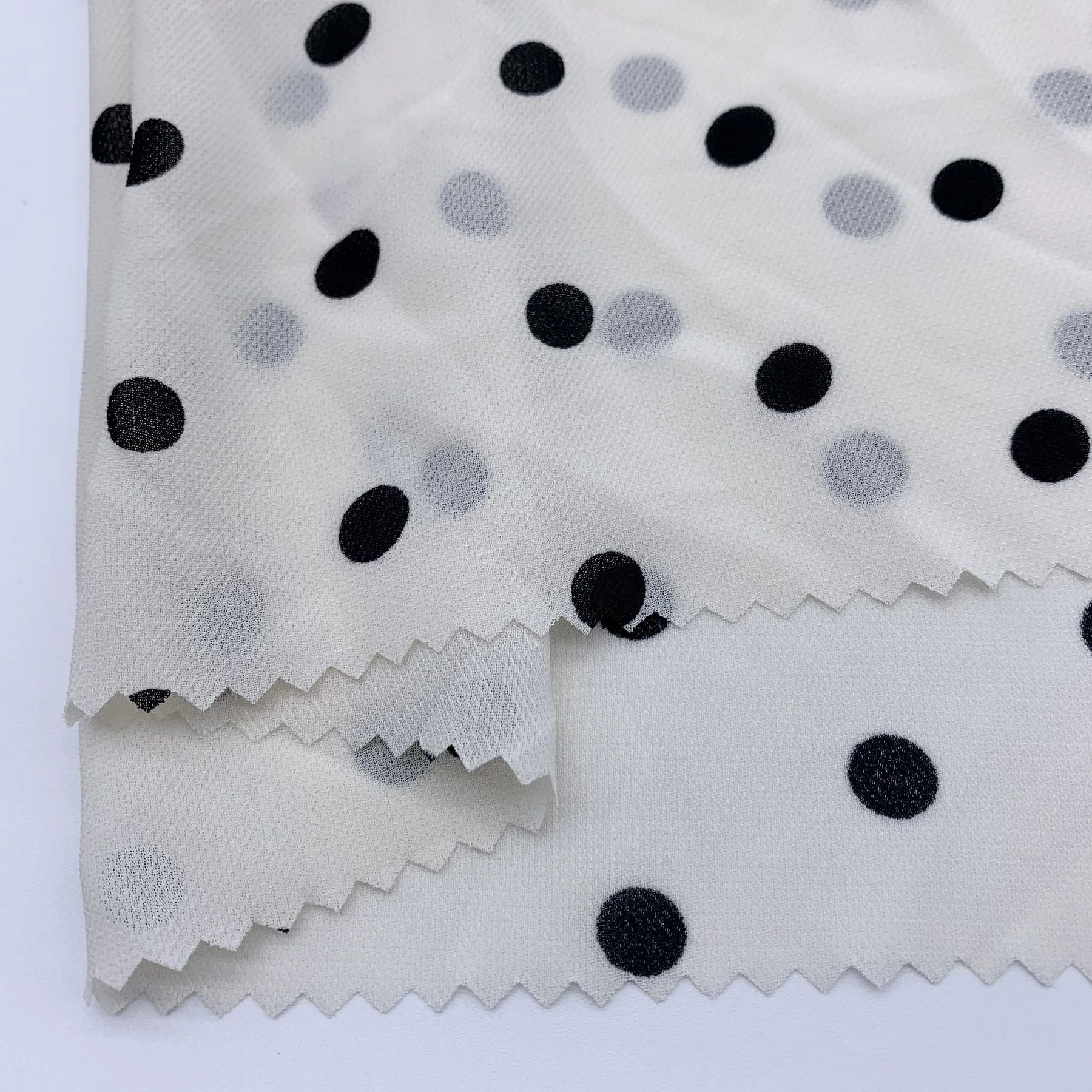 high quality 100% recycle polyester screen printed twill crepe georgette chiffon fabric for dress